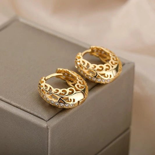 Orecchini Mandala Minimalisti in Oro