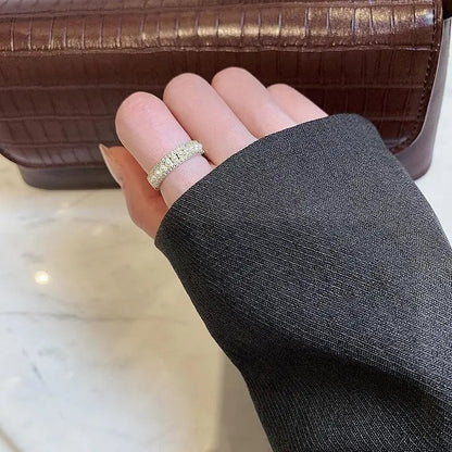 Anello di lusso in oro e perle