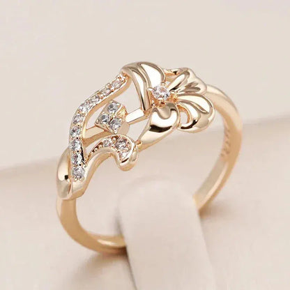 Anello Elegante Placcato Oro