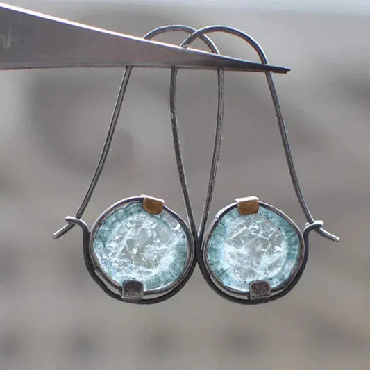 Orecchini Vintage con Cristallo Luna