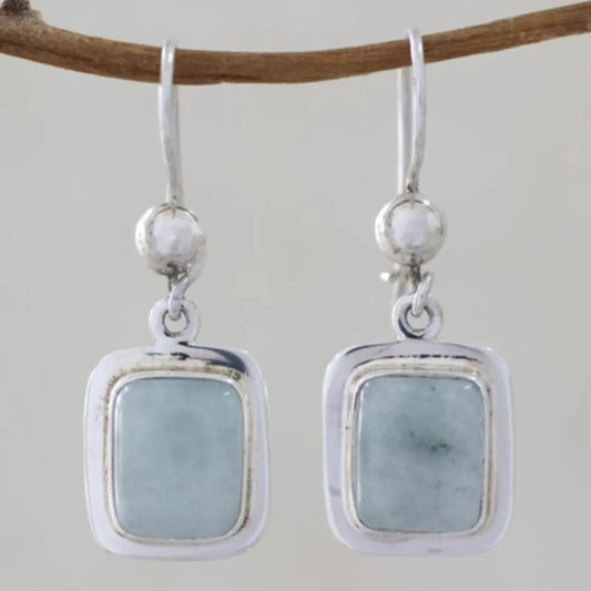 Orecchini quadrati vintage blu in sterling silver