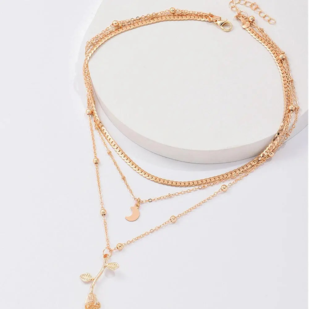 Collana con ciondolo Golden Rose