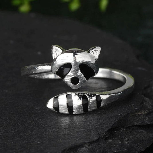 Anello regolabile con procione in argento 925