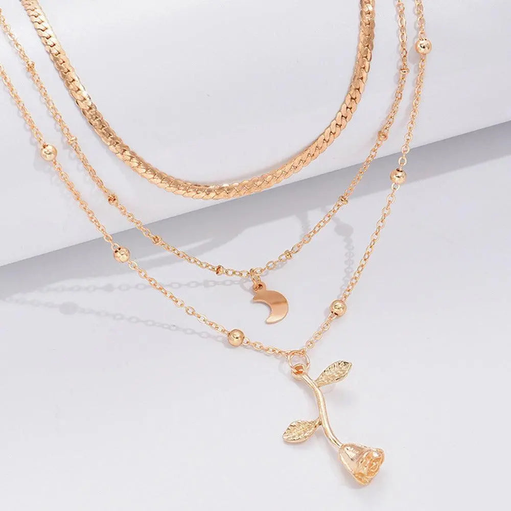 Collana con ciondolo Golden Rose