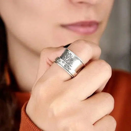 Anello meditatore "Albero della Vita" con rotella