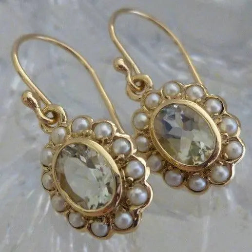 Orecchini boho con perle e cristalli