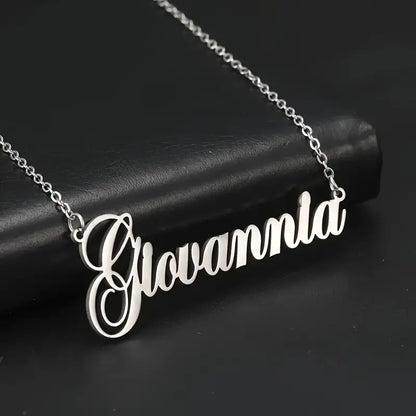 Collana con nome in acciaio inossidabile