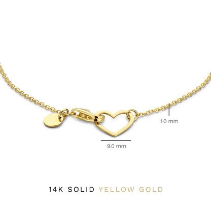 Braccialetto con cuore Lilou | Oro