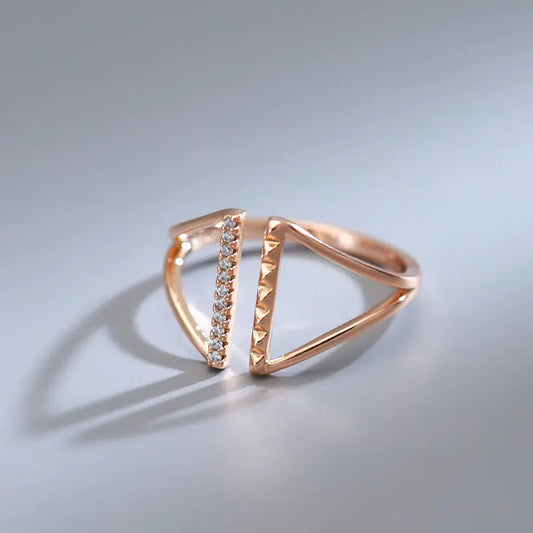 Anello di zirconi aperto di lusso