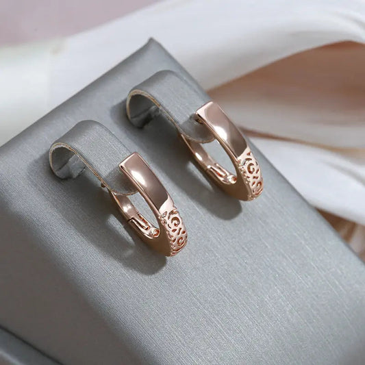 Elegant orecchini semi-cercle in oro