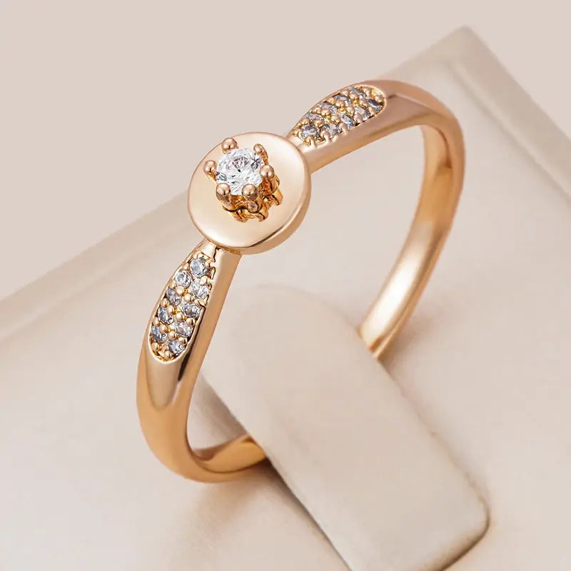 Anello in zirconia dorato