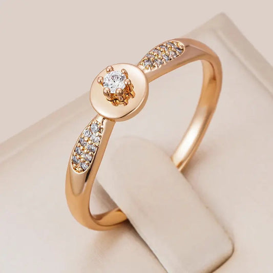 Anello in zirconia dorato