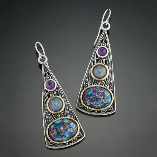 Orecchini Boho Cosmico in Argento Sterling