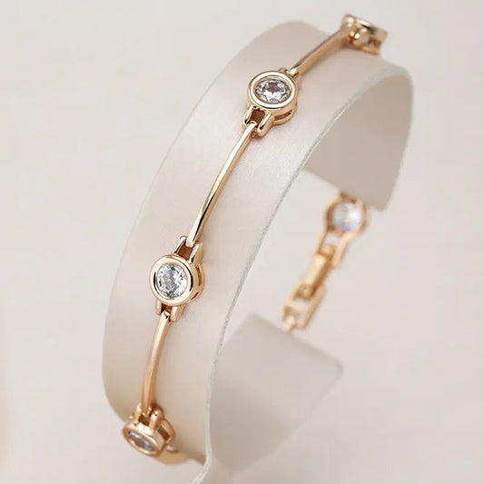 Braccialetto elegante con zirconi in oro