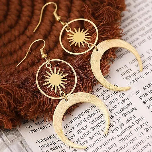 Orecchini Vintage Luna d'Oro