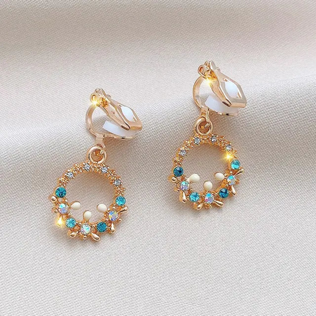 Orecchini eleganti con zirconia multicolore