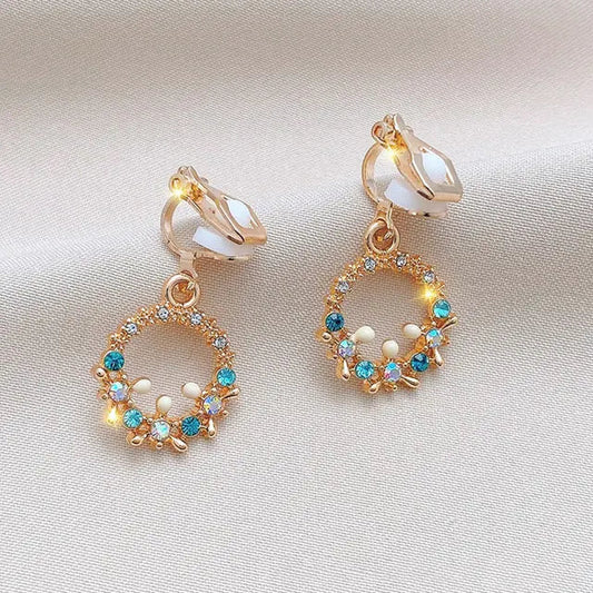 Orecchini eleganti con zirconia multicolore