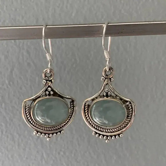 Orecchini Vintage Verdi in Silver