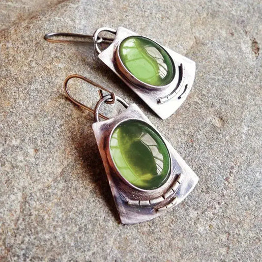 Orecchini Vintage Verdi in Argento