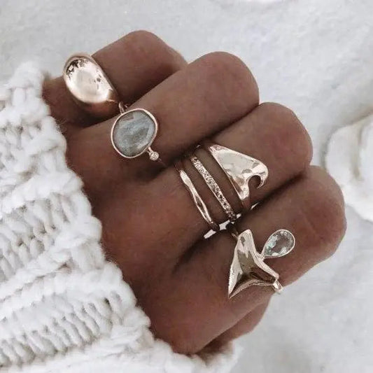 Confezione di anelli vintage in argento
