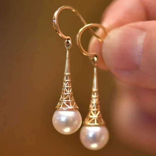Orecchini in Perla Vintage d'Oro