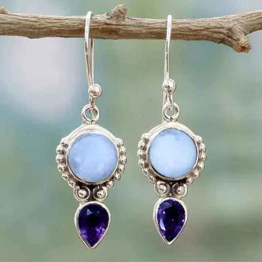 Orecchini in Ametista Blu Vintage