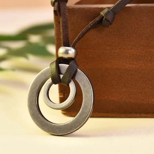 Collana Vintage con Cerchi in Argento