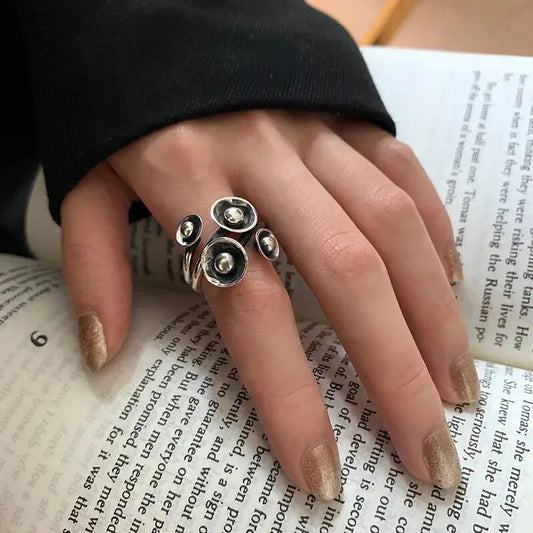 Anello a fungo d'argento