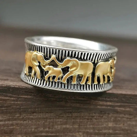 Anello elefante in oro vintage