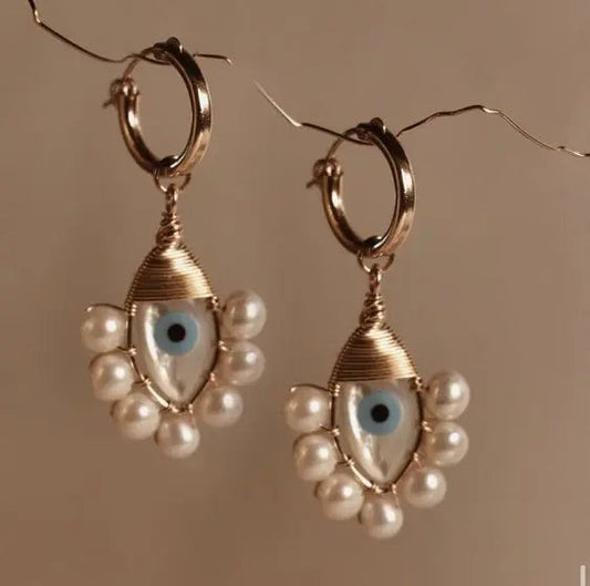 Orecchini Vintage con perline Nazar