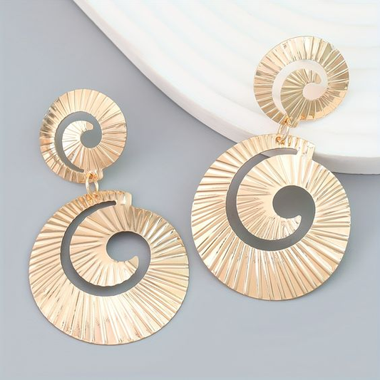 Orecchini a spirale boho dorati