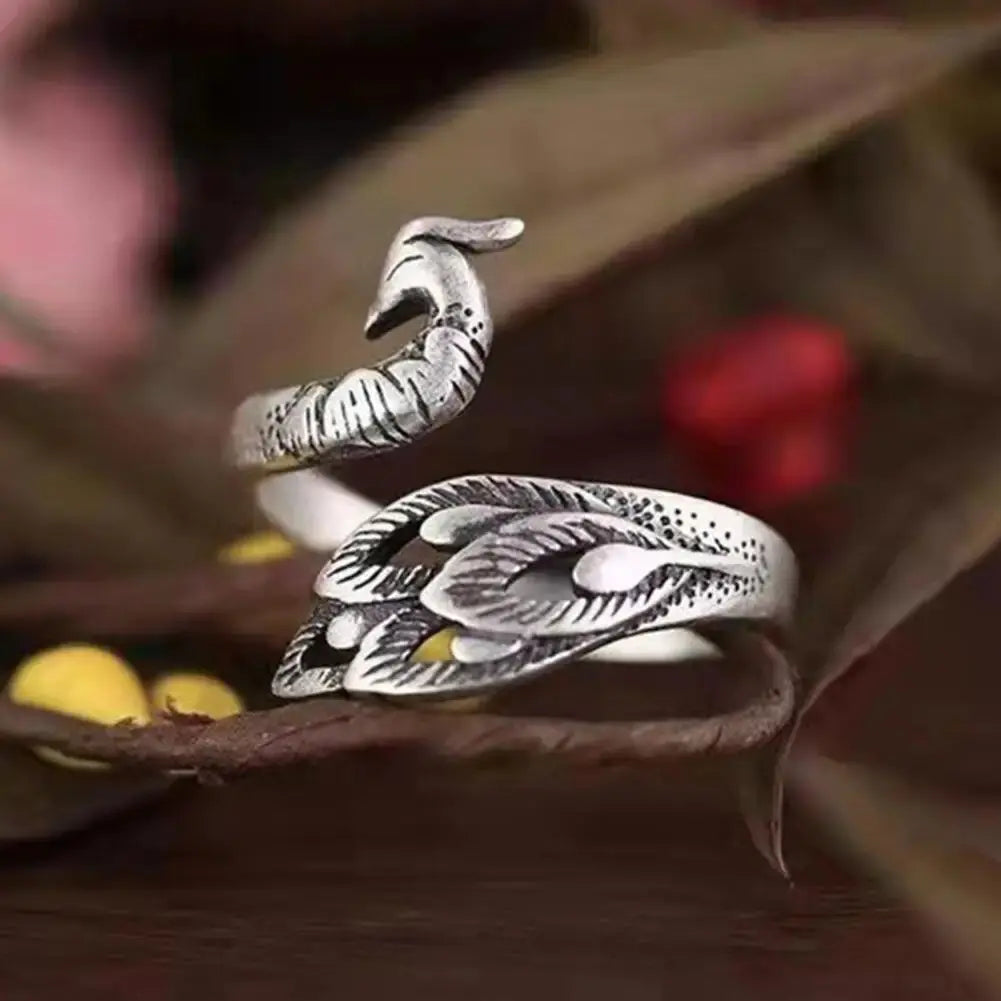 Anello Vintage Pavone in Argento