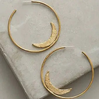 Orecchini vintage con luna di Golden Hollow