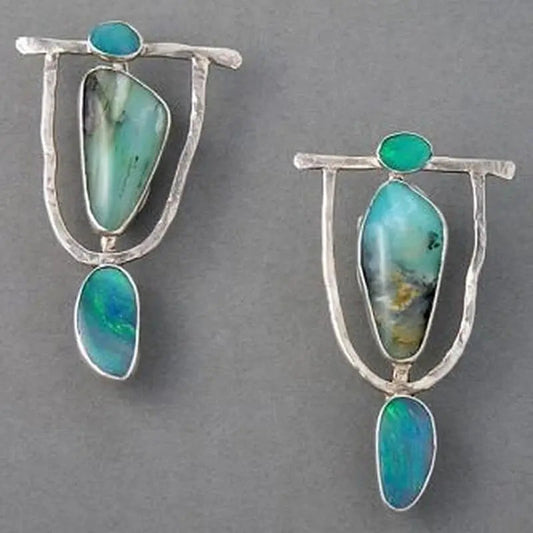 Orecchini Turchese in Argento Boho