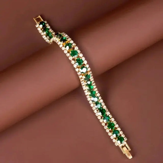 Braccialetto verde dorato