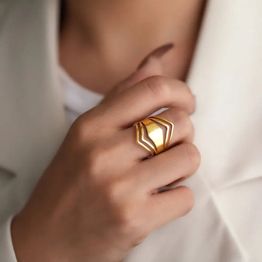 Anello Statement Elegante in Oro