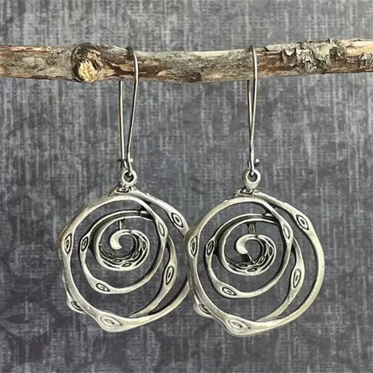 Orecchini Vintage Labirinto in Argento Sterling