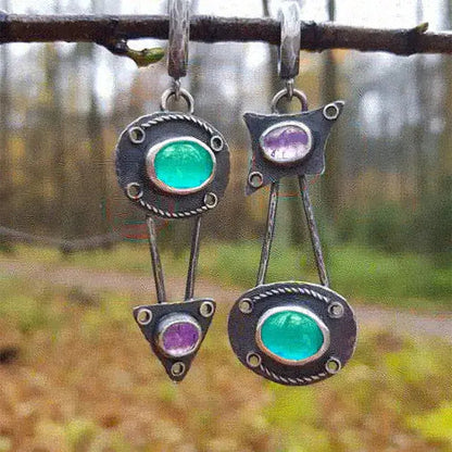 Orecchini Meccanici con Cristalli Vintage