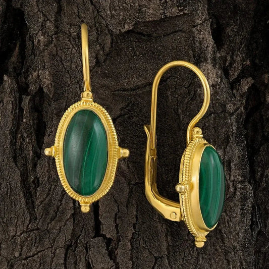 Orecchini Vintage placcati in oro verde
