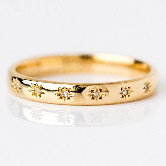 Anello Vintage in Oro e Zirconia