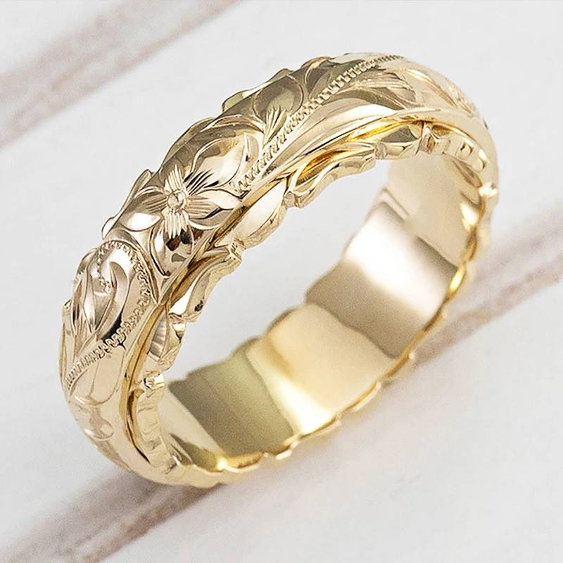 Anello a fiore vintage in oro
