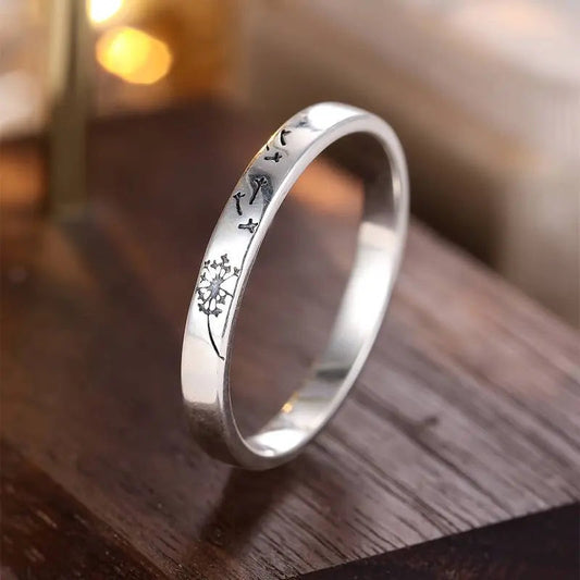 Anello Vintage Dente di Leone in Argento