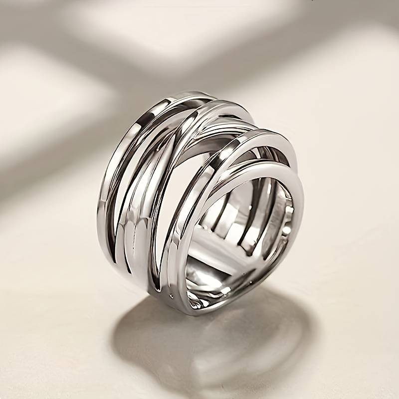 Anello d'argento stratificato vintage