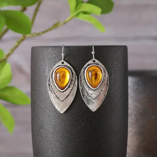 Orecchini Vintage Arancioni in Argento