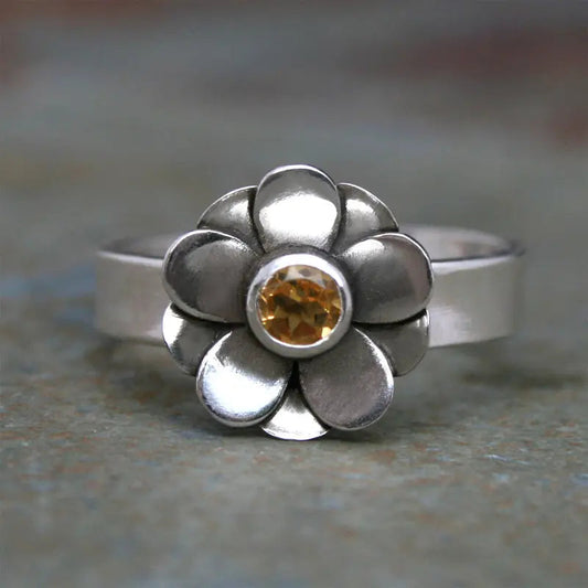 Anello Vintage Silver Daisy