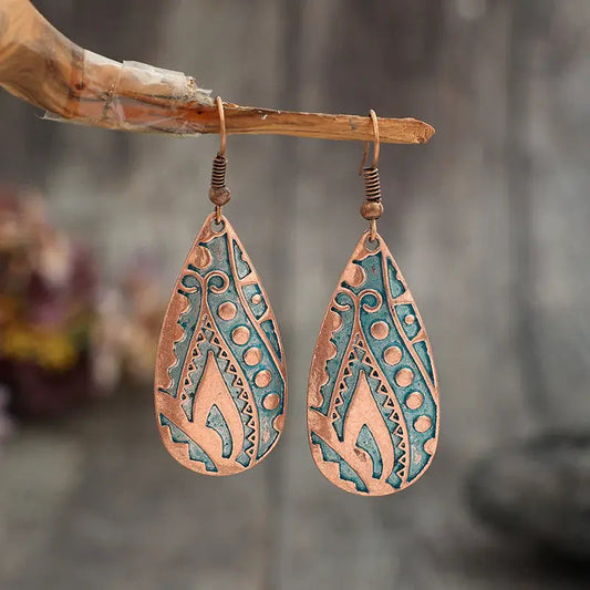 Orecchini pendenti vintage in bronzo