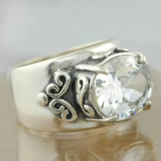 Anello con inserti in vetro