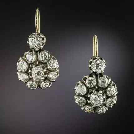 Orecchini vintage con mandala in zirconia