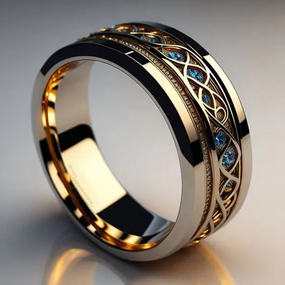 Anello Infinity Dorato Vintage