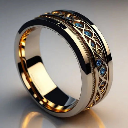 Anello Infinity Dorato Vintage
